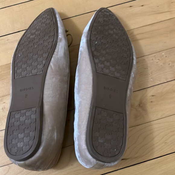 Birdies Women's Cream Velvet Flats - Picture 2 of 3
